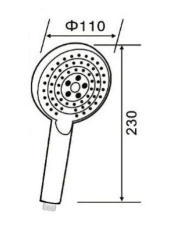 Душевая лейка Orange O-Shower S02HSB 3 режима, черный